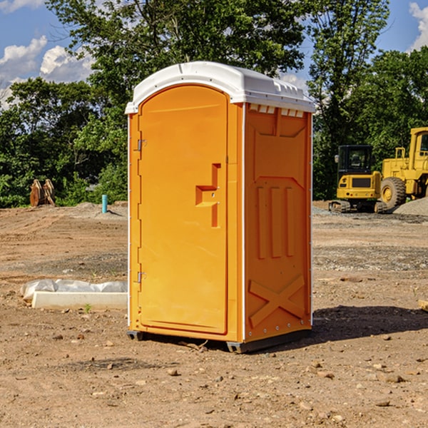 how often are the porta potties cleaned and serviced during a rental period in Burchinal IA